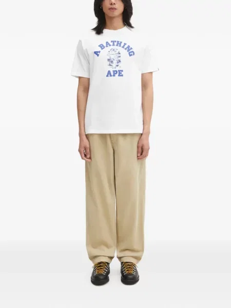 Tricou A Bathing Ape® cu imagine alb