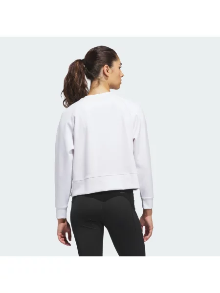 Cvaknutí mikina Adidas bílá