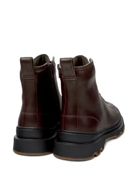 Botine Camper cu șireturi din piele maro