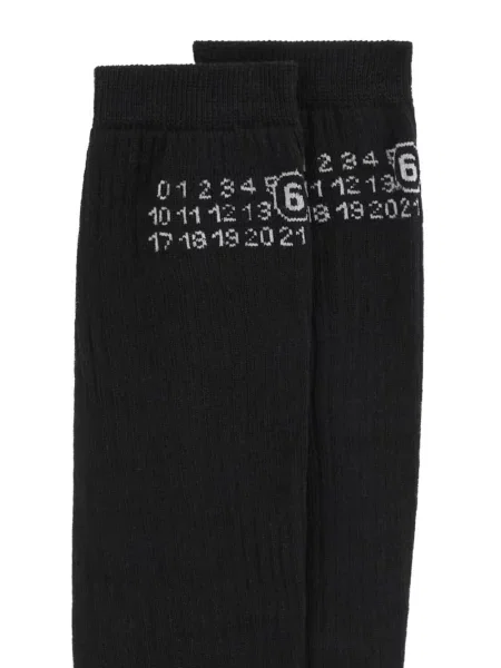 Плетени чорапи Mm6 Maison Margiela черно