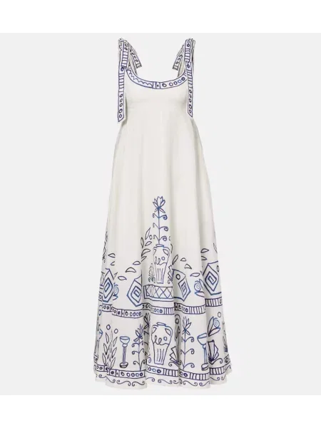 Rochie maxi Alemais de in cu imagine de costum alb