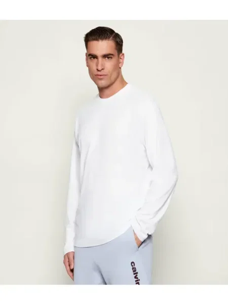 Hosszú ujjú póló Calvin Klein fehér