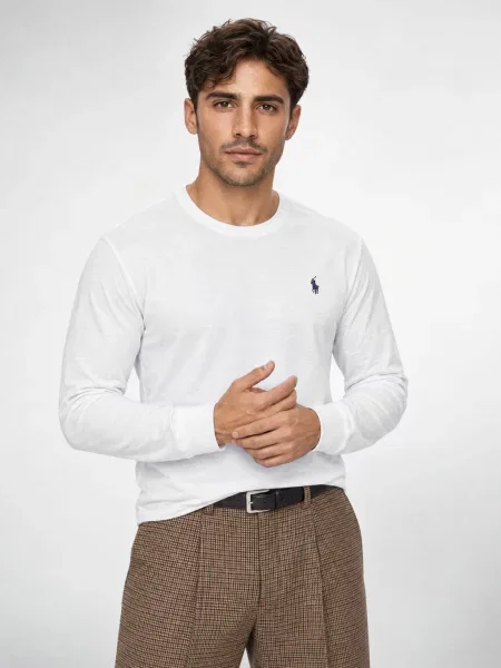 Tricou polo Polo Ralph Lauren alb