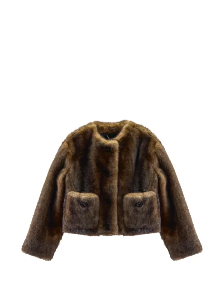 Decupat ursuleț de pluș geacă Marc Jacobs cu blană maro