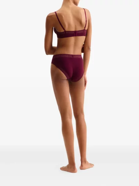 Sutien Eres cu dungi din dantelă violet