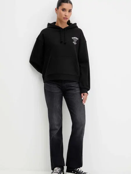Tommy Jeans Mikina / biela čierna