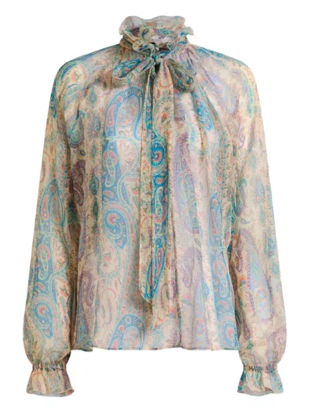 Bluză Etro de mătase cu imagine cu model paisley