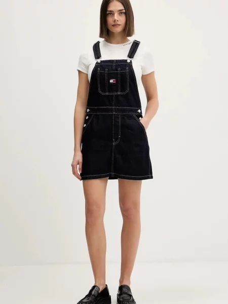 Tommy Jeans sukienka mini prosta granatowy