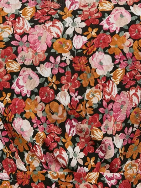 Rochie midi Weekend Max Mara cu model floral cu imagine până la genunchi portocaliu