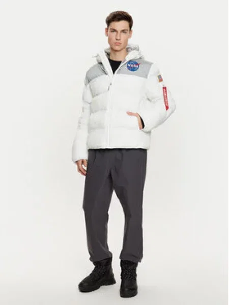 Alpha Industries Vatovaná bunda bílá