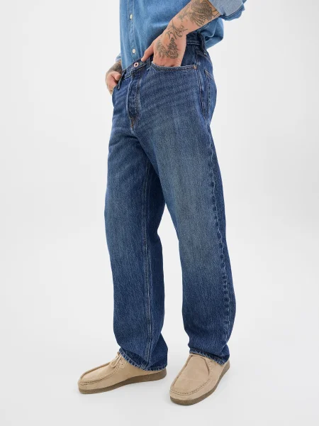 JACK & JONES Kavbojke JJIEddie JJCooper temno modra