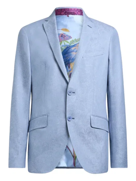 Sacou Etro din jacard albastru