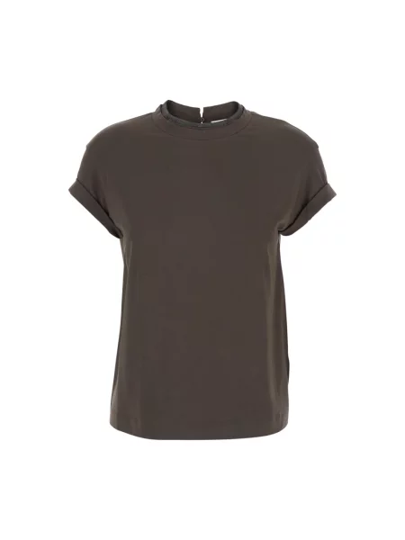 Koszulka Brunello Cucinelli brązowa