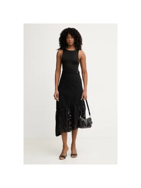 Spódnica midi Guess czarna