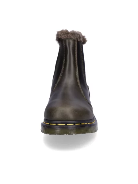 Botki Dr. Martens z futerkiem brązowe