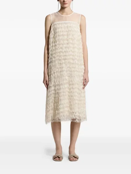 Rochie midi Peserico cu franjuri până la genunchi de costum