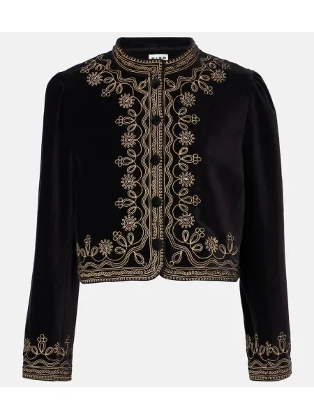 Geacă Rixo cu broderie negru