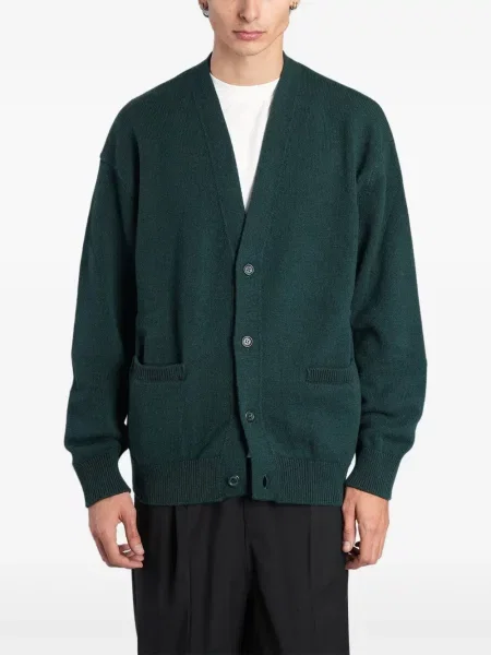 Cardigan Laneus cu decolteu în V verde