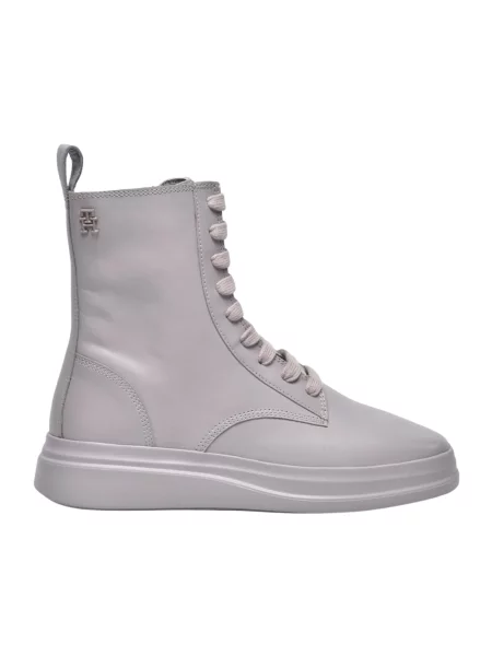 Botki Tommy Hilfiger skórzane szare