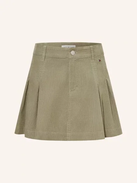 Tommy Hilfiger Kordová Sukně khaki