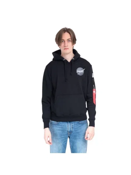 Bluza z kapturem Alpha Industries z kapturem czarna