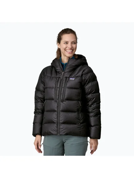 Patagonia дамско пухено яке Fitz Roy Down Hoody black черно