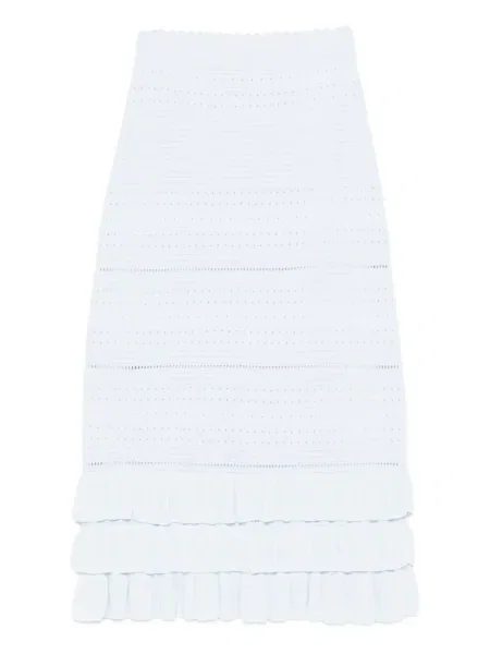 Fustă midi Maje până la genunchi albastru