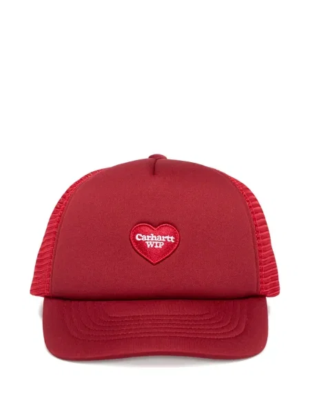 Kšiltovka Carhartt Wip se srdcovým vzorem červená