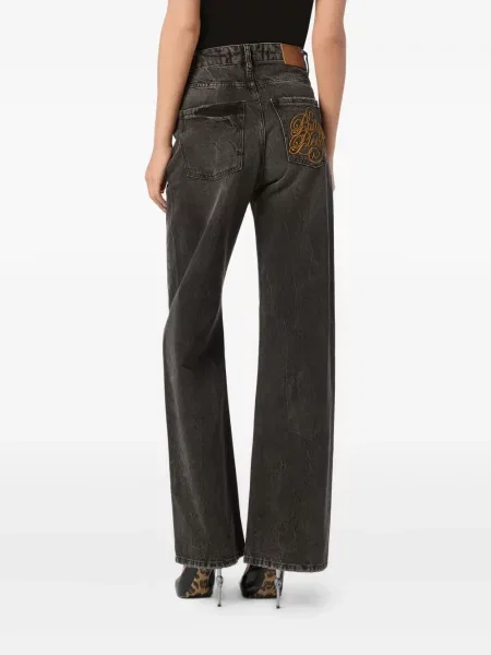 Blugi Philipp Plein cu broderie gri