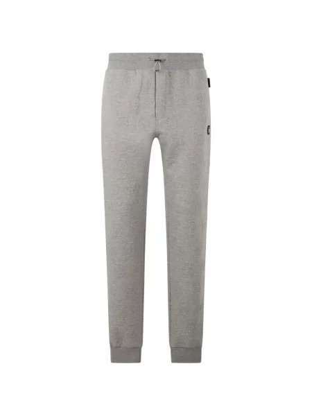 Pantaloni Philipp Plein din jacard alergare gri