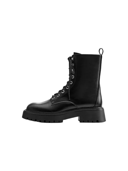 Pull&Bear Ghete cu șireturi negru