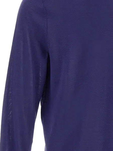 Pulover Paul Smith cu broderie cu decolteu rotund violet