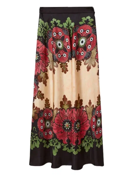 Fustă La Doublej cu model floral cu imagine negru