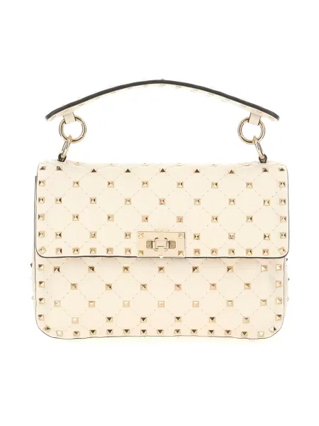 Torebka Valentino Garavani skórzana beżowa