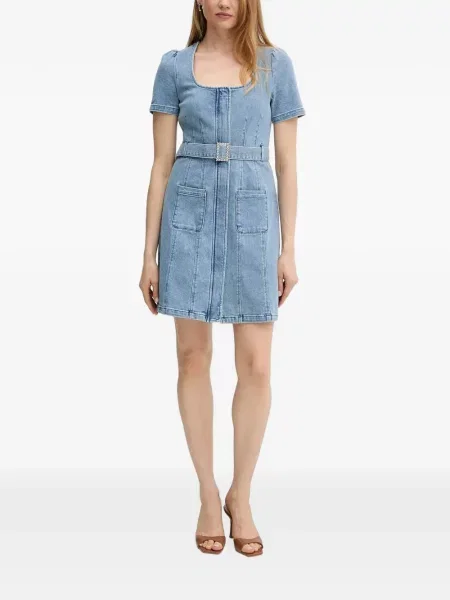 Cu centură rochie mini Morgan albastru