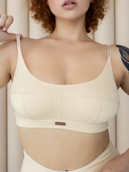 Бюстгальтер с мягкой чашкой бежевий
