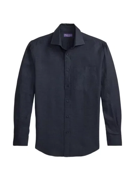 Cămașă Ralph Lauren Purple Label în carouri albastru