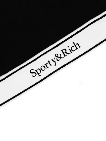 Спортен сутиен Sporty & Rich с автограф черно