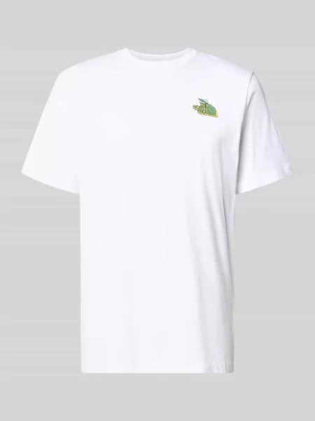 T-shirt o kroju regular fit z nadrukiem z motywem na tyle The North Face biała