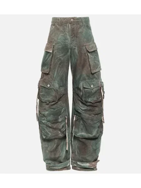 Pantaloni cargo The Attico verde