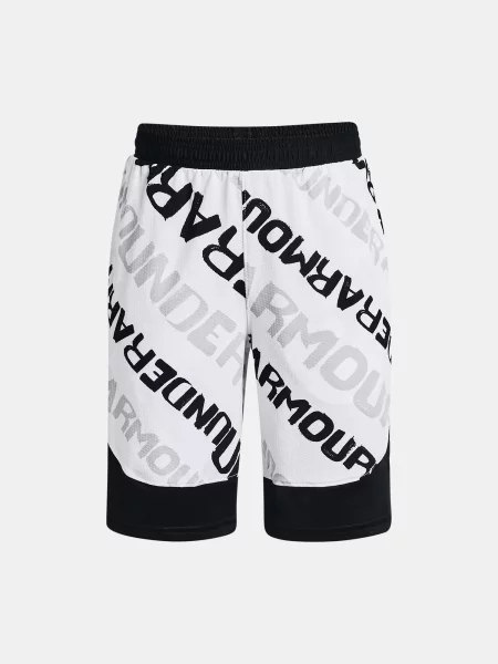 Pantaloni copii Under Armour alb