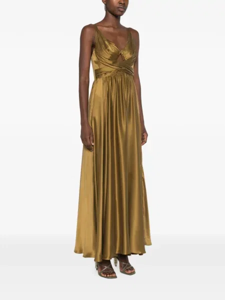 Rochie maxi Zimmermann cu volane verde