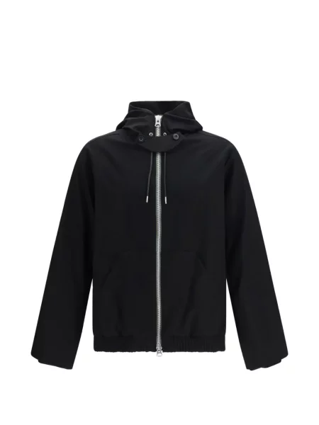 Lung hanorac cu glugă Sacai negru