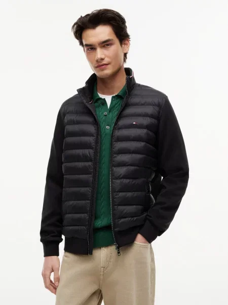 Tommy Hilfiger Pikowana kurtka Mężczyźni S czarny