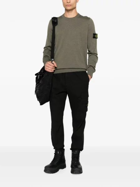 Пуловер Stone Island с кръгло деколте камъни зелено