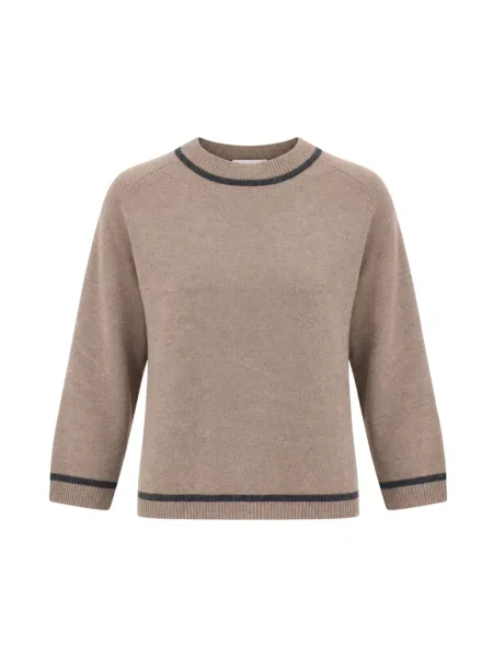 Sweter Marella wełniany brązowy