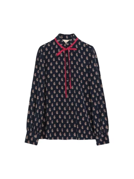 Bluzka Valentino z wzorem paisley fioletowa