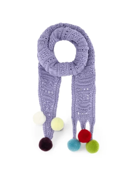 Fular Jw Anderson cu pompoane violet