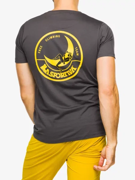 Koszulka z nadrukiem La Sportiva Climbing on the Moon T-Shirt szara