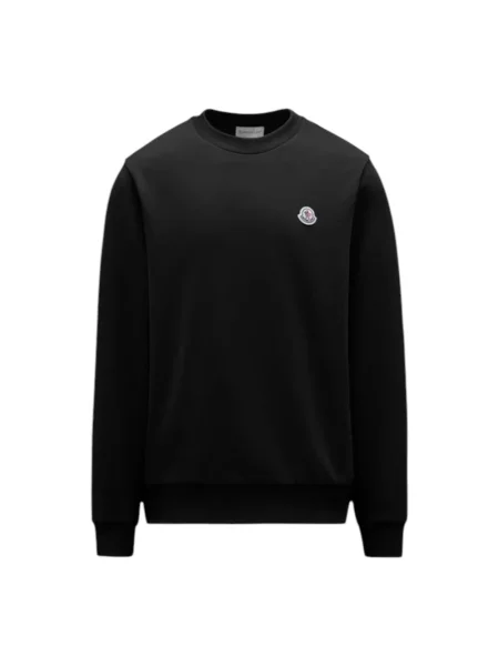 Bluza Moncler z okrągłym dekoltem czarna